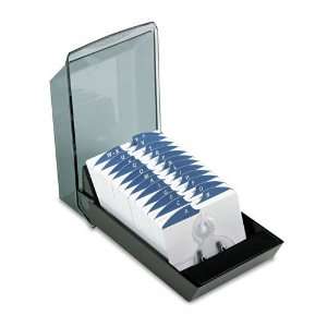   Covered Tray Card File with 24 A Z Guides Holds 500 2 1/4 x 4 