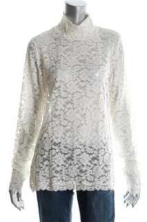 FAMOUS CATALOG Moda Knit Top Ivory Lace Sale Misses Shirt M  