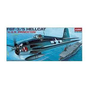  Academy 1/72 F6F3/5 Hellcat USS Princeton Bomber Kit: Toys 