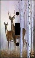 ANIMAL QN DEER IN WOODS LIGHT SWITCH PLATE COVER buck  