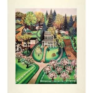   House Edna Eicke Gouache Art   Original Color Print