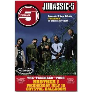  Jurassic 5 Poster   Concert Flyer   Feedback Tour