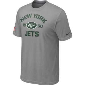  New York Jets Heathered Grey Nike Arch T Shirt