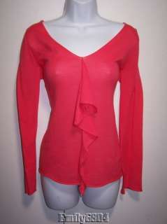KINROSS Salmon Pink Cotton V Neck Sweater M EXCLNT  