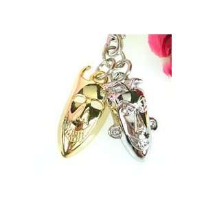  Gold Silver Opera Face Mask Cell Phone Charm Strap 