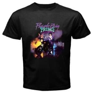 Hot New Prince Purple Rain Vintage Black T Shirt S 3XL  