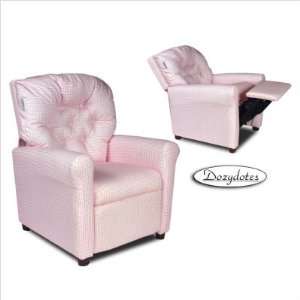  Classic Seven Button Recliner   Pink Gingham Baby