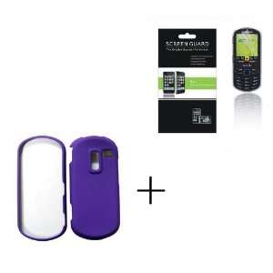 Samsung Exclaim 2 / Restore M570 Purple Rubberized Hard Protector Case 