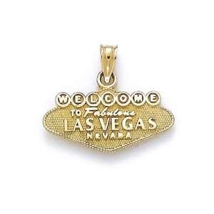 14k Welcome Las Vegas Sign Pendant   1 wide   JewelryWeb 