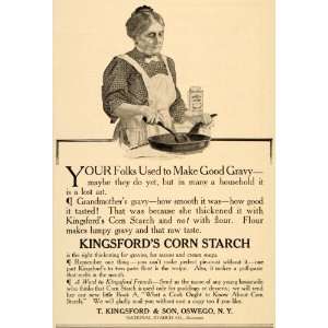  1909 Ad T Kingsfords Son Corn Starch Oswego Gravy 