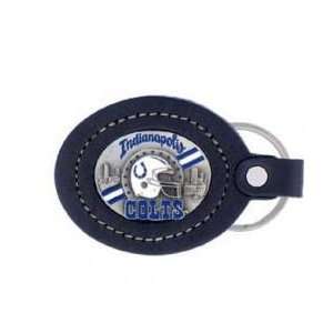    Large Leather Key Chain   Indianapolis Colts