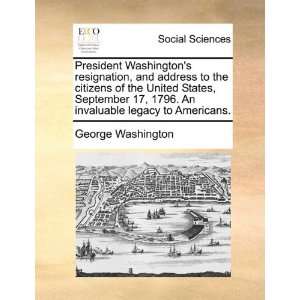 , and address to the citizens of the United States, September 