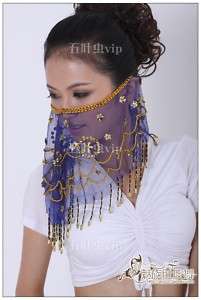 Belly Dance Veil Hand made Sequin voile Wrap 9 Colours  