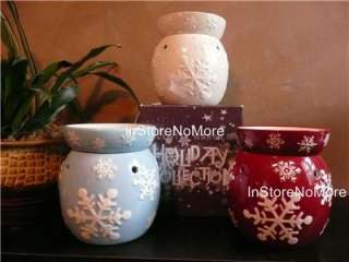 Scentsy FULL SIZE Warmer SNOWFLAKE Blue Red or White  