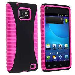 Hot Pink/ Black Hybrid Case for Samsung Galaxy S II AT&T i777 Attain 