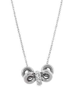 14k White Gold Diamond Accent Charm Necklace  