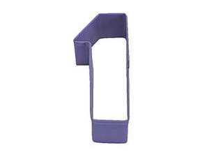 NUMBER 1 Poly Coated Cookie Cutter PURPLE  