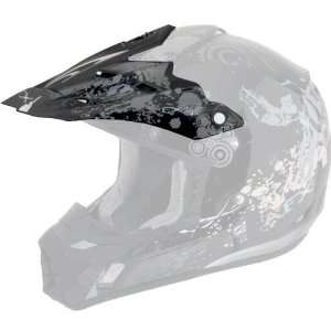   AFX Helmet Peak for FX 17Y, Silver/Black Stunt 0132 0565 Automotive