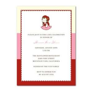  Birthday Party Invitations   Baby Dol Ruby By Tiny Prints 