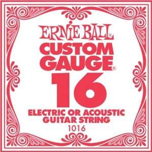  Ernie Ball EB1016 Single Steel Acoustic And Electric 