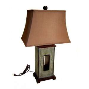   Table Lamp with Shade (Brown/Green Tones) (28.5H x 19.68W x 10.63D