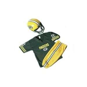 Green Bay Packers Youth NFL Team Helmet and Uniform Set 