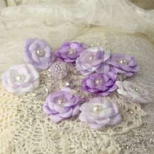   Flowers With Pearls 1.25 10/Pkg Icec Violet Arts, Crafts & Sewing