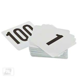   PTN4/1 100 Plastic Table Numbers, 1 100: Kitchen & Dining