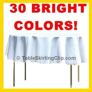 70 ROUND POLYESTER TABLECLOTHS 30 COLORS   MADE IN USA  