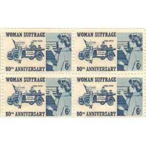 Woman Suffrage 50th Anniversary Set of 4 x 6 Cent US Postage Stamps 