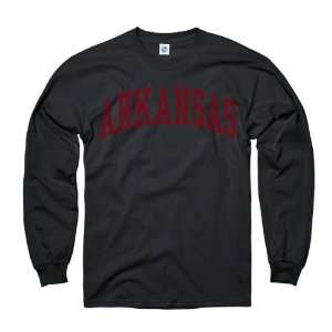  Arkansas Razorbacks Black Arch Long Sleeve T Shirt Sports 