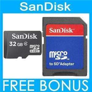   SANDISK MICROSD MEMORY CARD MICROSDHC SDHC 32G 32GIG 32 G GB + READER