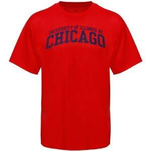  University of Illinois Chicago Flames Arch T Shirt Sports 