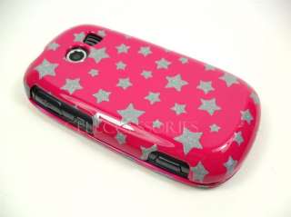 SAMSUNG FLIGHT 2 AT&T SILVER STARS PINK HARD COVER CASE  