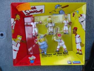 The Simpsons Figures Homer at the Bat Mr Burns Carl NEW  