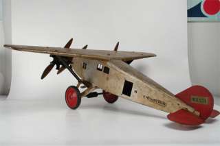 Rare 1920s Steelcraft Army Scout Plane Tri Motor Toy  