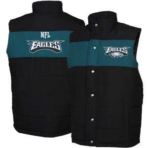  Philadelphia Eagles Black Pick Off Puffer Vest Sports 