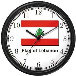  Flag of Lebanon   Lebanese Theme Wall Clock by WatchBuddy 