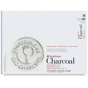 Strathmore 500 Series Charcoal Pads   White, 18 x 24, Charcoal Pad, 24 