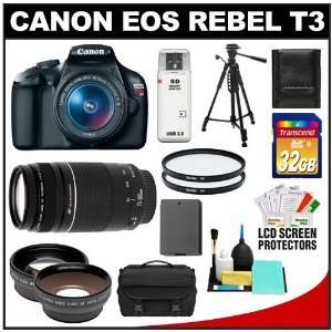  Canon EOS Rebel T3 Digital SLR Camera Body & EF S 18 55mm 