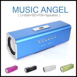 1x Hot Audio Box FM  Player U disk Micro SD Slot Digital Speaker 
