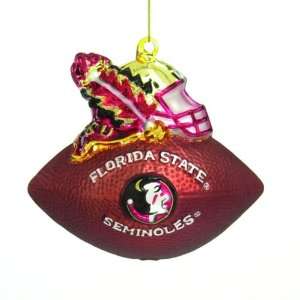  NCAA Florida State Seminoles Mouth Blown Glass Mascot Football 