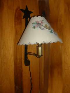 Black Wrought Iron Wall Sconce Lamp Star Elec. USA Made  