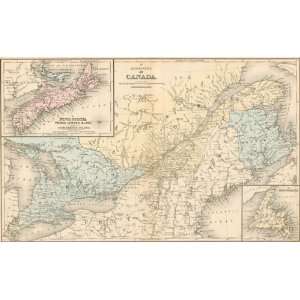  Mitchell 1869 Antique Map of Canada