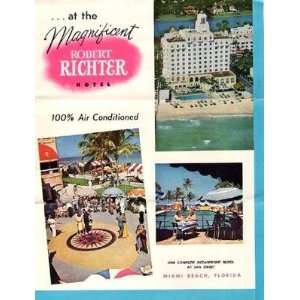   Richter Hotel Brochure Miami Beach Florida 1950s 