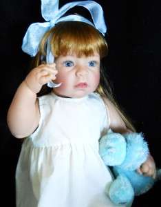 Lee Middleton 24 Vinyl Toddler Baby Doll, Strawberry Hair & Blue Eyes 