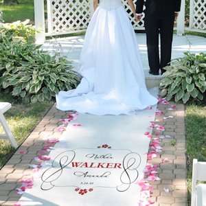  Timeless Design Personalized Aisle Runner (17 Colors 
