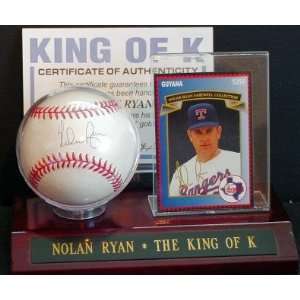 Nolan Ryan   Autographed Baseball with Card set:  Sports 