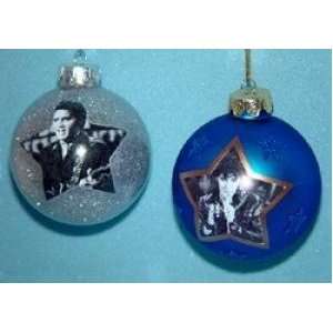  Elvis Presley Glass Ball Ornament Lot of 2   Kurt Adler 