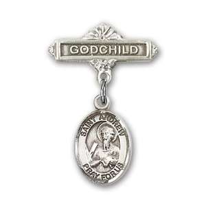 Andrew the Apostle Charm and Godchild Badge Pin St. Andrew the Apostle 
